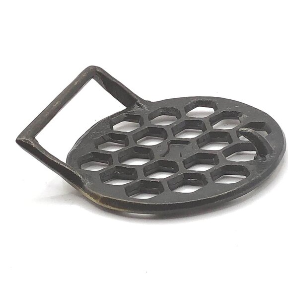 Vintage Unisex Brass Honeycomb Belt Buckle – Steampunk Industrial Style - Picture 5 of 6